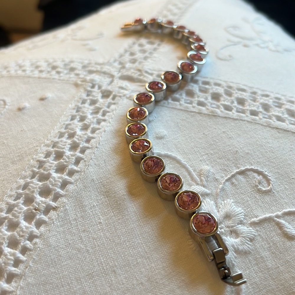 Touchstone Crystal by Swarovski pink Crystal bracelet